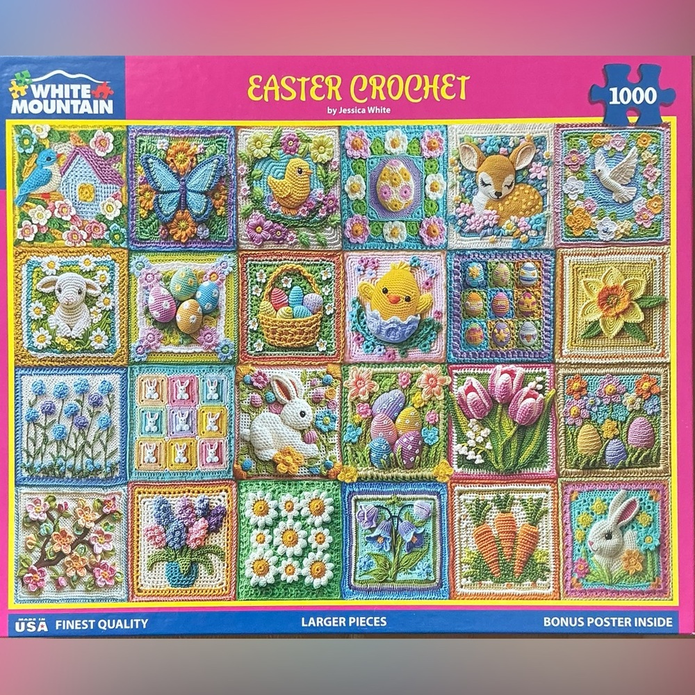 White Mountain “Easter Crochet” 1000 piece puzzle
